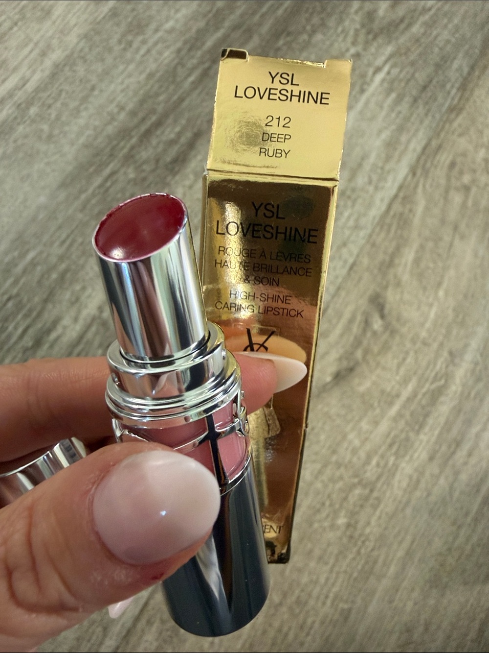 Yves Saint Laurent Loveshine Lipstick 212 Deep Ruby - Deep Red Shine